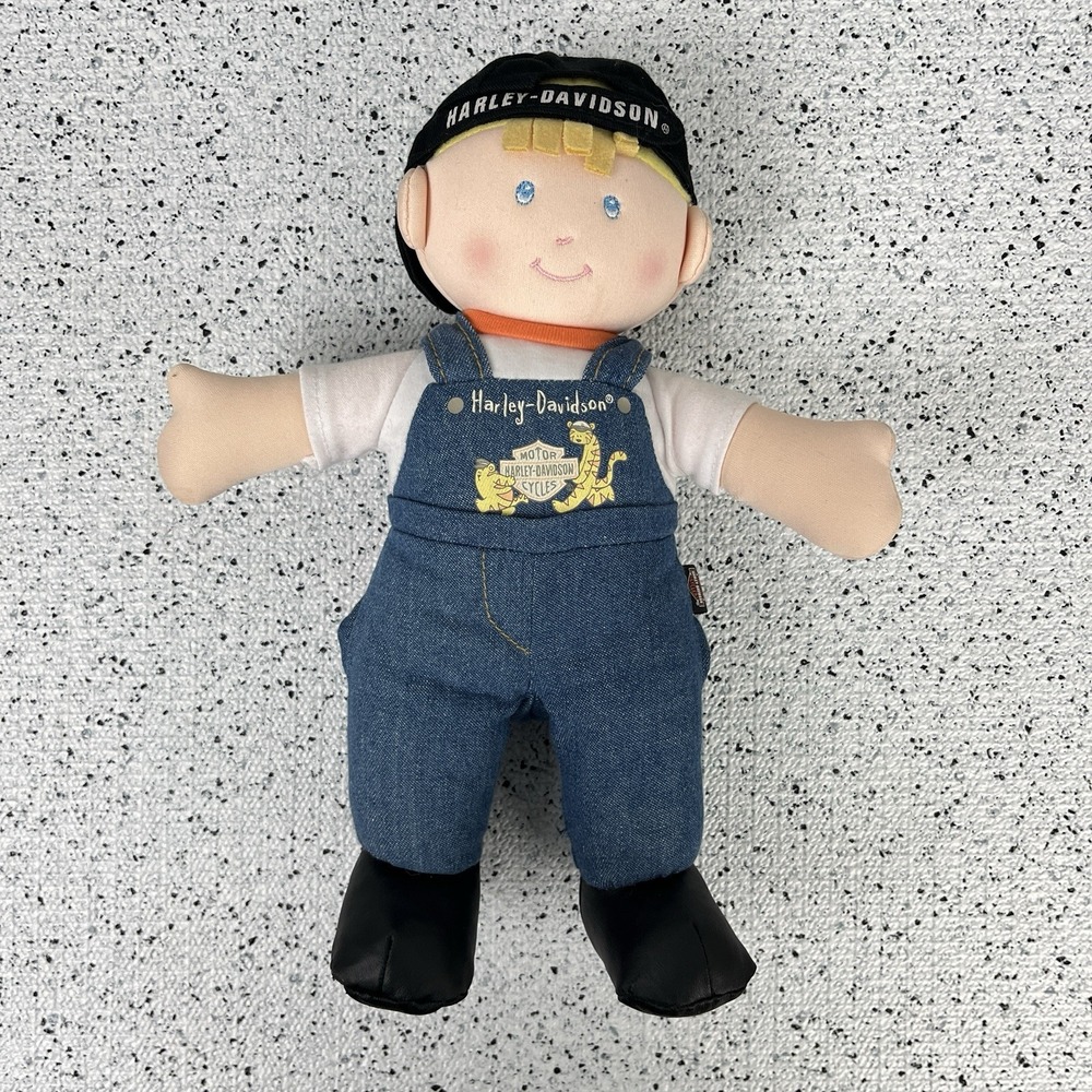 Kids Preferred Harley‎ Davidson Boy Plush Doll Motorcycle Mechanic Baby Lovey